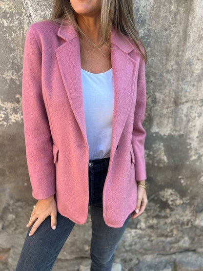 Ins Button Lapel Short Blazer Winter Fashion Commuter Jacket Outwear Women's Clothing A&S Collection