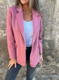 Ins Button Lapel Short Blazer Winter Fashion Commuter Jacket Outwear Women's Clothing A&S Collection