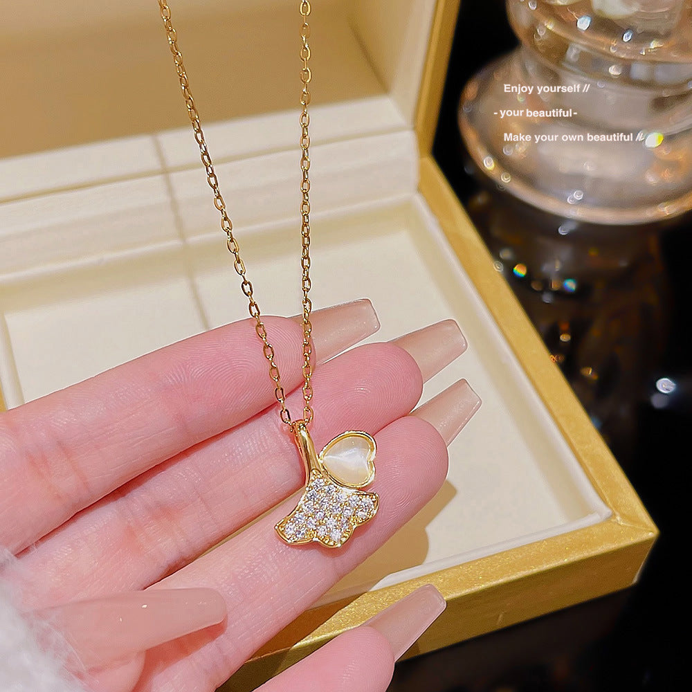 Fashion Titanium Steel Necklace - Light Luxury Design with Advanced Sense for Unique Style CJ
