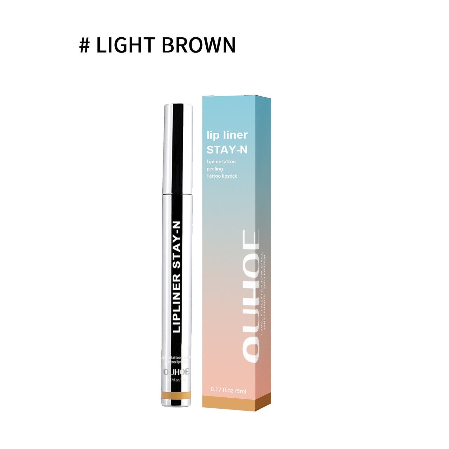 Lip Liner Pen Dark Brown Waterproof Long Lasting Plump Soft Lip Gloss Makeup Cosmetics A&S Collection