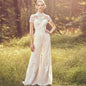Bride Pants Suit Wedding Bridal Gowns Short Sleeve Jumpsuit A&S Collection