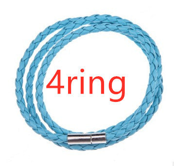 Personalized Mens Braided Genuine Leather Bracelet Stainless Steel Custom Beads Name Charm Bracelet For Men With Family Names A&S Collection