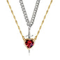 One arrow piercing couple pendant A&S Collection