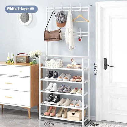 Clothes Hat Hangers Shoe Rack Multi-ayer Shoe Rack Simple Floor Shoes and Hat Racks Load-bearing Living Room Organizer Shelf A&S Collection