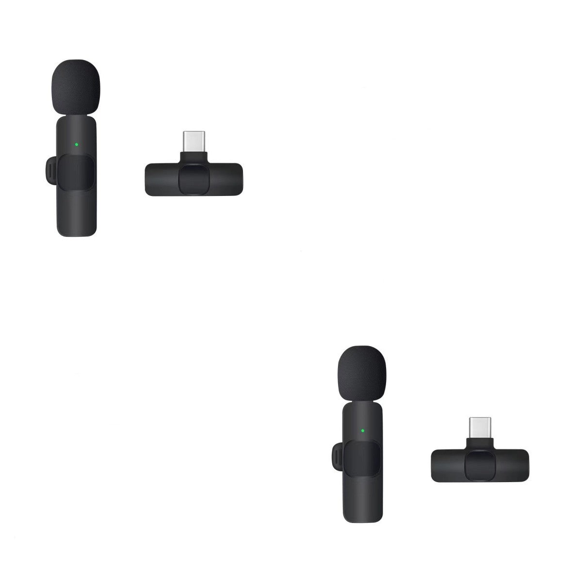 Dual Wireless Lavalier Microphone - Perfect for Outdoor Use with Crystal-Clear Audio CJ