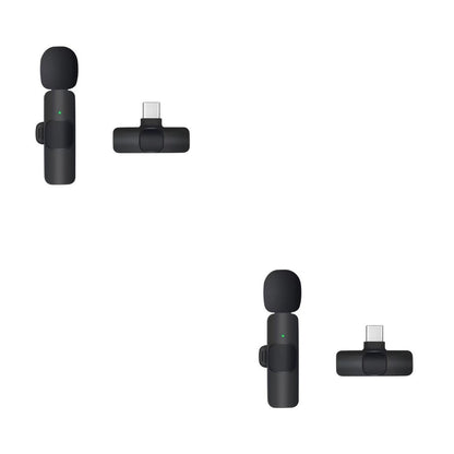 Dual Wireless Lavalier Microphone - Perfect for Outdoor Use with Crystal-Clear Audio CJ
