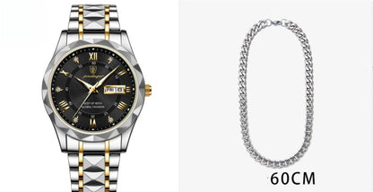 Men's Waterproof Double Calendar Luminous Quartz Watch A&S Collection