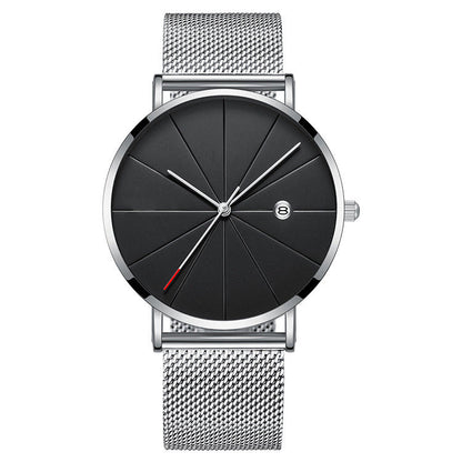 Creative Waterproof Quartz Watch for Men: Simple Calendar Design A&S Collection
