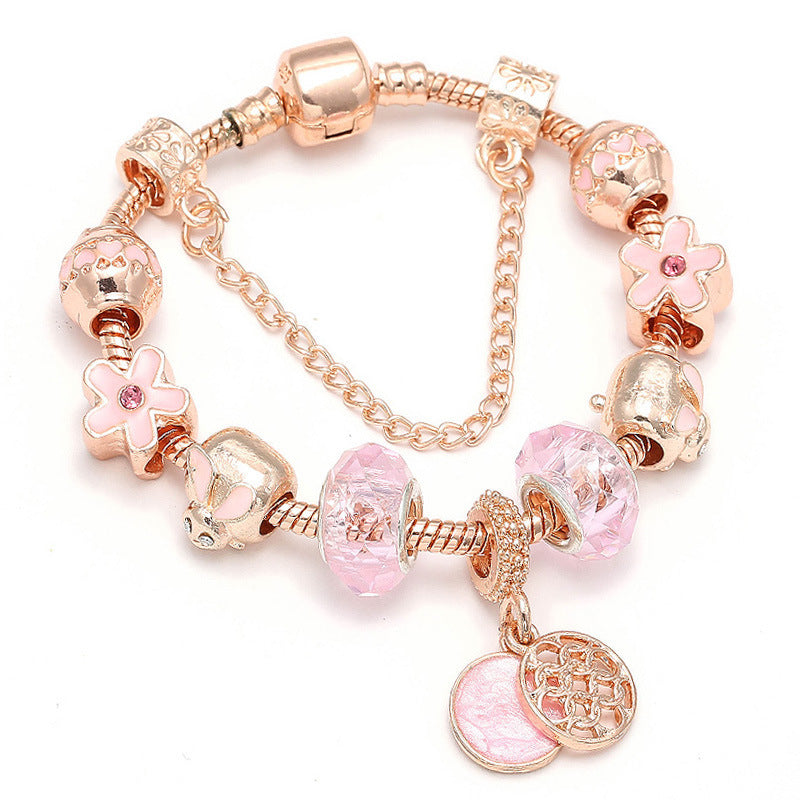 Fashion Love Geometric Rose Gold Bracelet Women's Jewelry A&S Collection