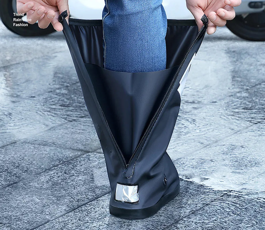 High Tube Rain Shoe Covers Hot Sell Creative Waterproof Reusable Motorcycle Cycling Bike Rain Boot Rainproof Shoes Cover A&S Collection
