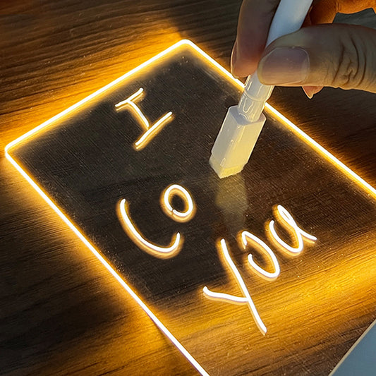 Creative Note Board Creative Led Night Light USB Message Board Holiday Light With Pen Gift For Children Girlfriend Decoration Night Lamp A&S Collection