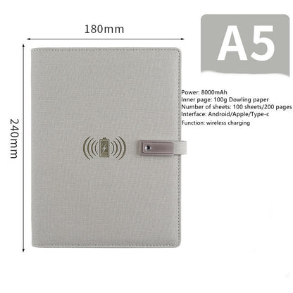 Multifunctional Power Bank Notepad With U Disk Business Suit
