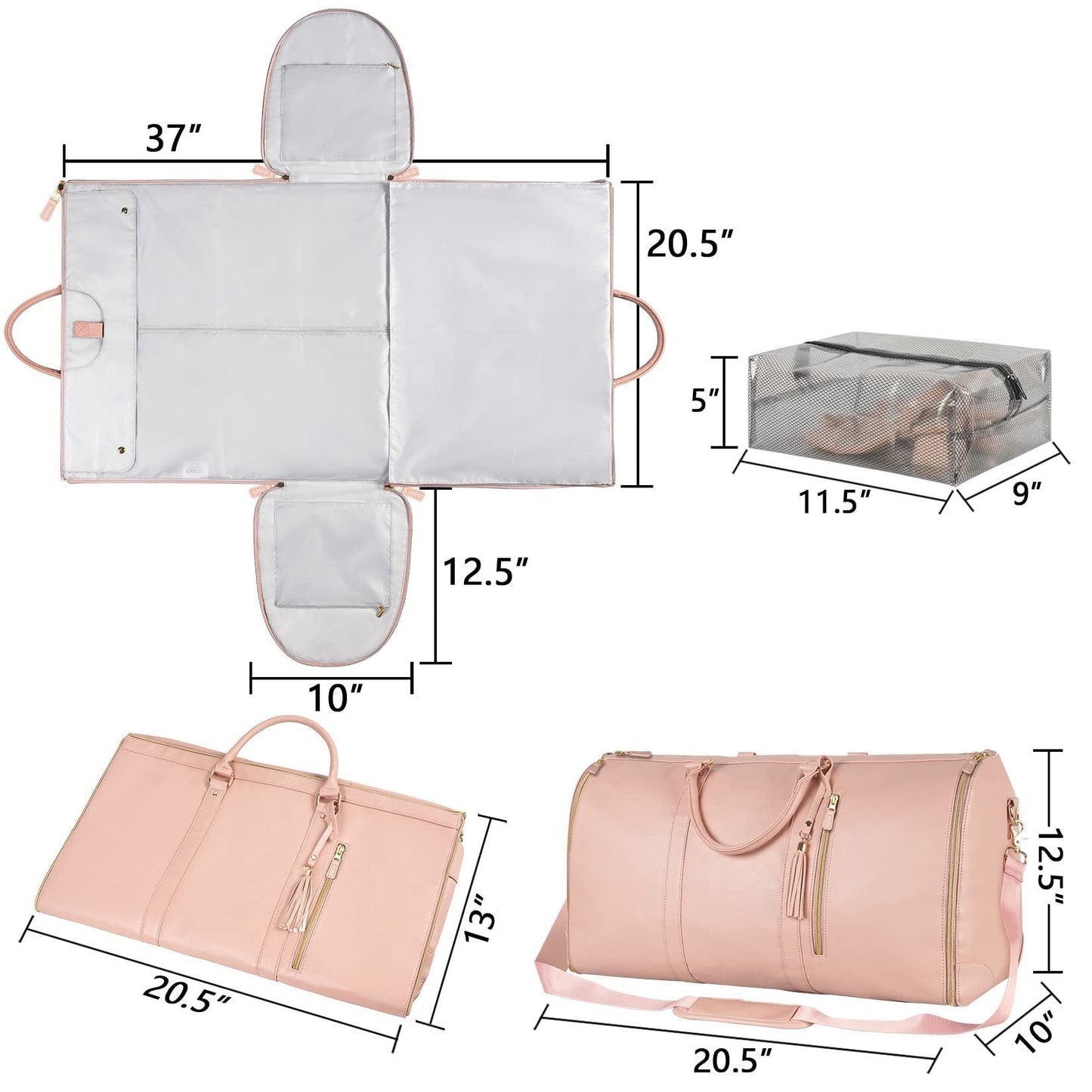 Large Capacity Travel Duffle Bag Women's Handbag Folding Suit Bag Waterproof Clothes Totes A&S Collection