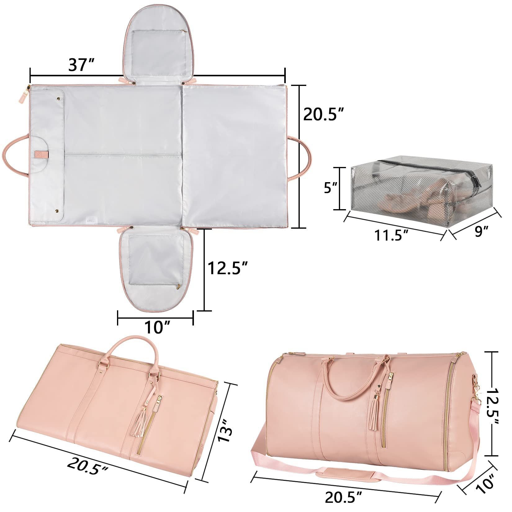 Large Capacity Travel Duffle Bag Women's Handbag Folding Suit Bag Waterproof Clothes Totes A&S Collection