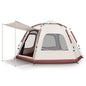 Outdoor Camping Camping Beige Khaki Large Hexagonal Tent Windproof Waterproof Anti Mosquito A&S Collection