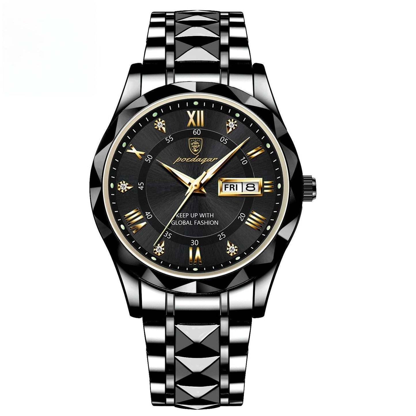 Men's Waterproof Double Calendar Luminous Quartz Watch A&S Collection