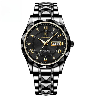 Men's Waterproof Double Calendar Luminous Quartz Watch A&S Collection