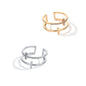 Double Cross Miniature Ring: Elegant Copper Design with Inlaid Zircon – Perfect for Adding a Touch of Sparkle and Sophistication to Any Look CJ