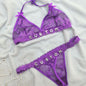 Custom Lingerie Set For Women Thong Panties Bra Set With Name Rhinestone Customized Thongs Personalized G-String Jewelry Gift CJ
