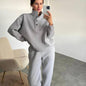 Oversized Solid Casual Pullovers Long Pant Set Warm Hoodie New Tracksuit Suit Fashion Pant Sets Sets For Women 2 Pieces A&S Collection
