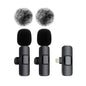Dual Wireless Lavalier Microphone - Perfect for Outdoor Use with Crystal-Clear Audio CJ