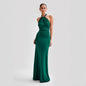 Ins Bodycon Halter Dress Sexy Backless Slim Fit Waist Slimming Maxi Dresses Prom Party Club Clothing For Women A&S Collection