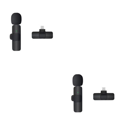 Dual Wireless Lavalier Microphone - Perfect for Outdoor Use with Crystal-Clear Audio CJ