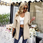 Women's Fashion Temperament Leisure Solid Color Coat Top