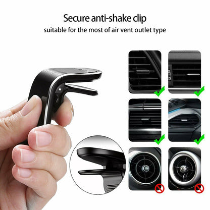 360° Magnetic Car Phone Holder | Air Vent Mount Stand for GPS and Hands-Free Use CJ