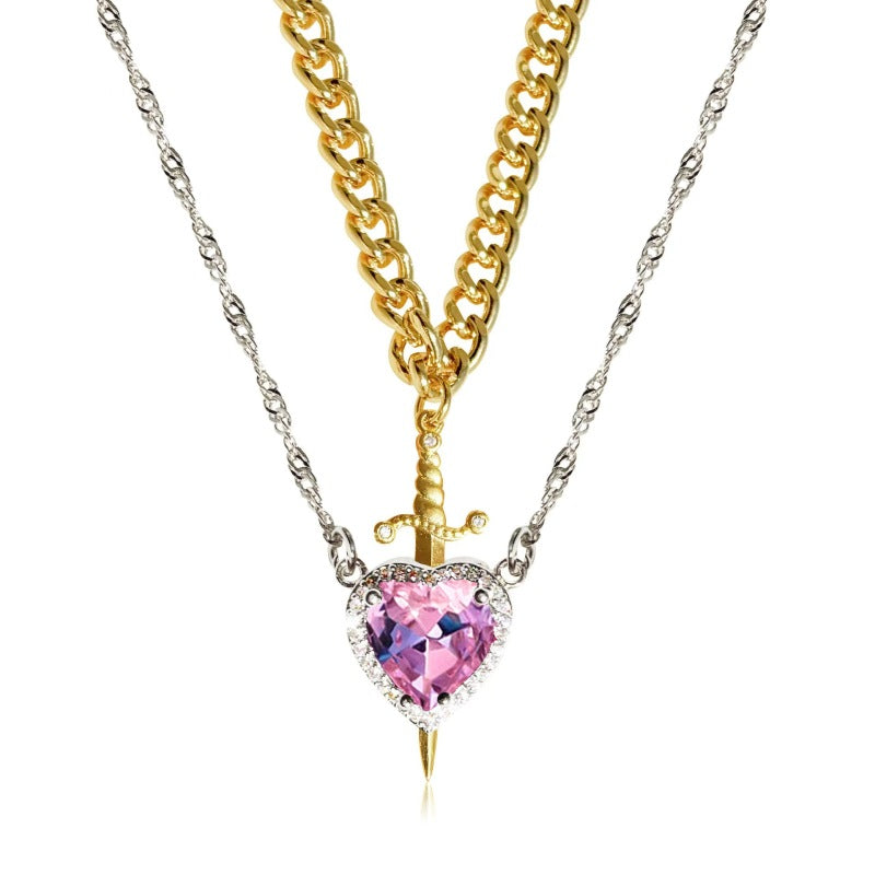 One arrow piercing couple pendant A&S Collection