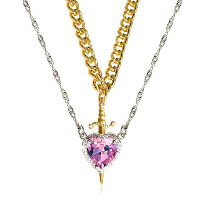 One arrow piercing couple pendant A&S Collection
