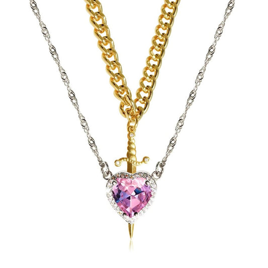 One arrow piercing couple pendant A&S Collection
