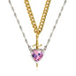 One arrow piercing couple pendant A&S Collection