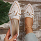 Fashion Pointed Toe Bow Flats: Breathable, Woven Slip-On Shoes for Women A&S Collection