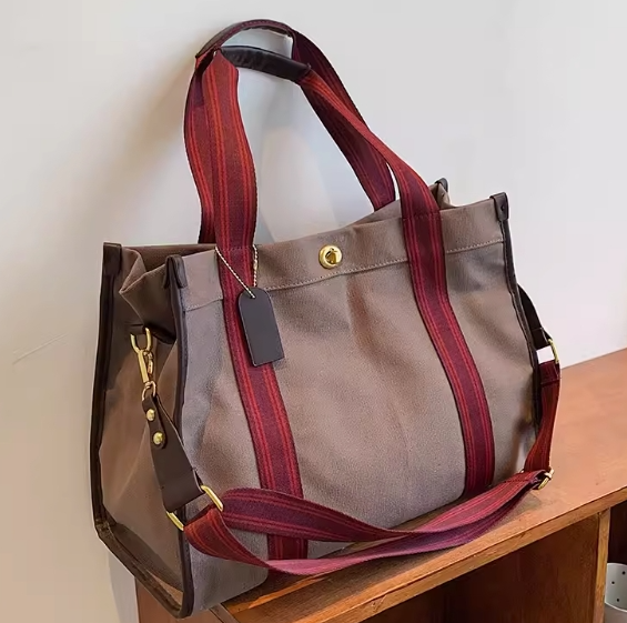 Women's Oversized Canvas Tote Bag, 2024 Spring/Summer A&S Collection
