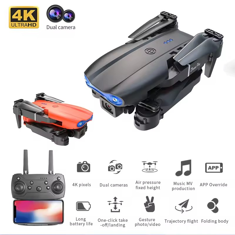 Professional E99Pro Drone with HD 4k dual camera and GPS remote control toy mini drone A&S Collection