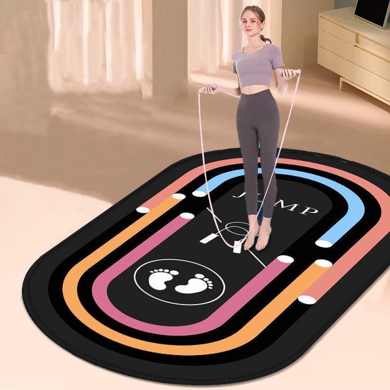 Oval Home Indoor Silent Anti-slip Fitness Thickened Skipping Rope Shock Pad Yoga Mat A&S Collection
