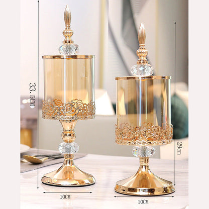 **Luxurious crystal glass storage—elevate your decor beautifully.** CJ