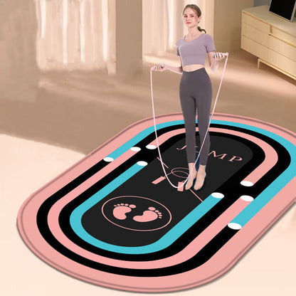Oval Home Indoor Silent Anti-slip Fitness Thickened Skipping Rope Shock Pad Yoga Mat A&S Collection