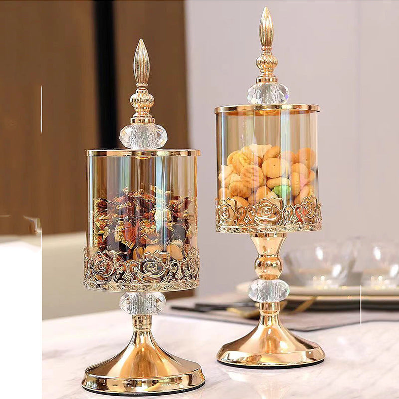**Luxurious crystal glass storage—elevate your decor beautifully.** CJ
