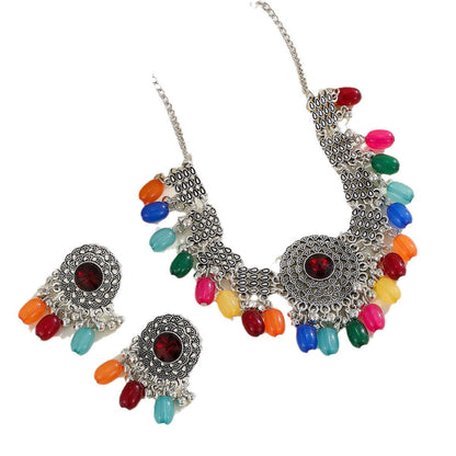 Retro Indian Style Necklace And Earrings Suite A&S Collection