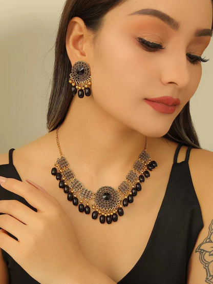 Retro Indian Style Necklace And Earrings Suite A&S Collection