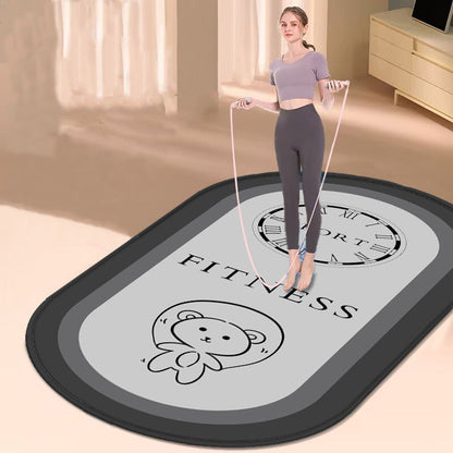 Oval Home Indoor Silent Anti-slip Fitness Thickened Skipping Rope Shock Pad Yoga Mat A&S Collection