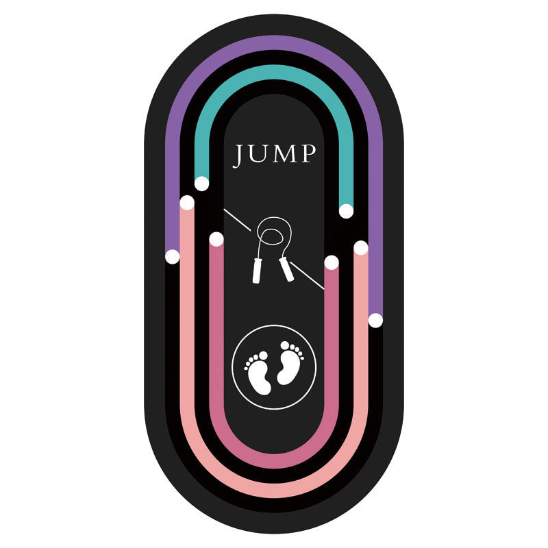 Oval Home Indoor Silent Anti-slip Fitness Thickened Skipping Rope Shock Pad Yoga Mat A&S Collection