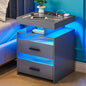 Bedroom Bedside Table With Charging Table A&S Collection