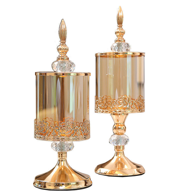**Luxurious crystal glass storage—elevate your decor beautifully.** CJ