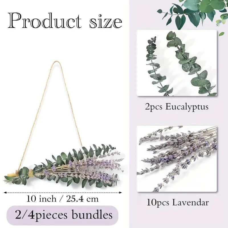 **Elegant eucalyptus lavender stems—refresh your shower decor naturally.** CJ