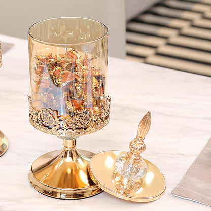 **Luxurious crystal glass storage—elevate your decor beautifully.** CJ