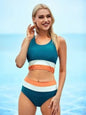 Plus Size Split Swimsuit Printed Zipper Bikini Swimsuit CJ