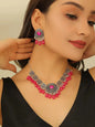 Retro Indian Style Necklace And Earrings Suite A&S Collection